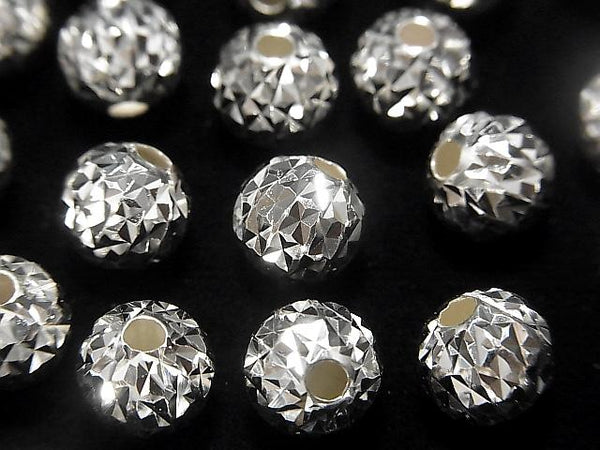 Silver925 Random Round Cut Beads [6mm] [8mm] No coating 3pcs-
