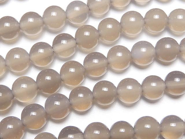 1strand $5.79! Gray Onyx AAA Round 6mm 1strand beads (aprx.15inch / 37cm)