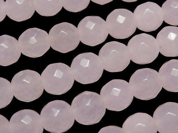 1strand $6.79! Light Pink Jade 64 Faceted Round 8mm 1strand beads (aprx.15inch / 37cm)