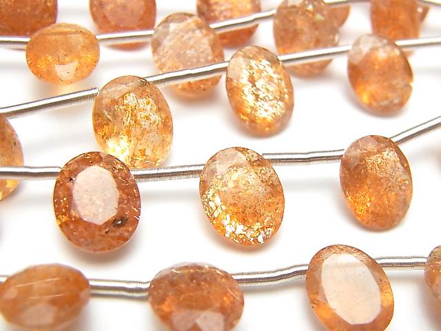 [Video]High Quality Sunstone AAA Oval Faceted 11x9mm half or 1strand (8pcs )