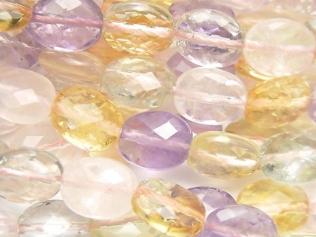 [Video]High Quality Mixed Stone AAA- Faceted Oval 10x8x5mm 1/4 or 1strand beads (aprx.15inch/38cm)