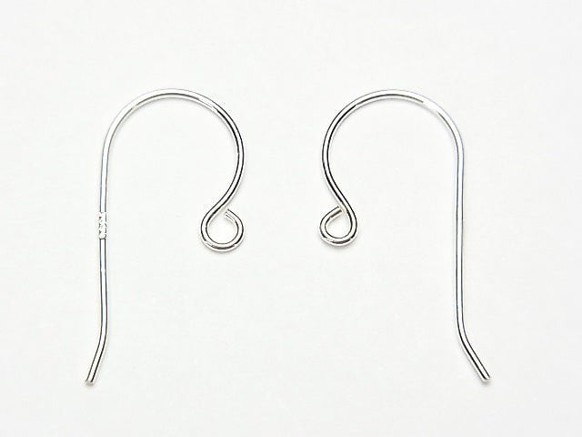 Silver925 Earwire 20 x 10 mm No coating 2 pairs (4 pieces) $2.39