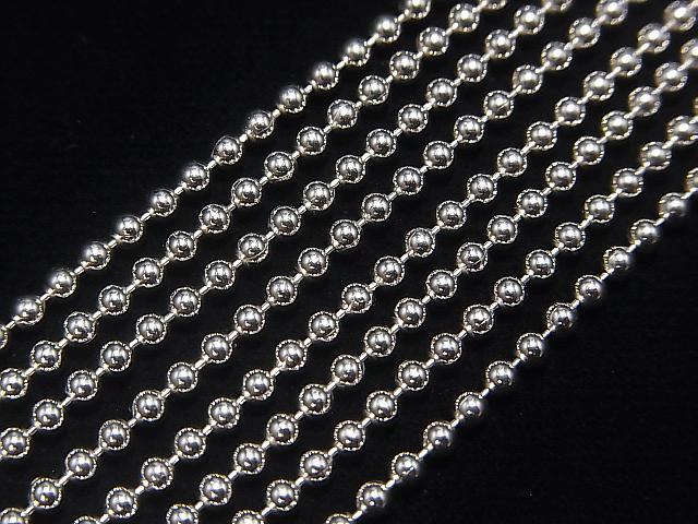 Silver925 Ball chain 2 mm Rhodium Plated 1 pc $12.99