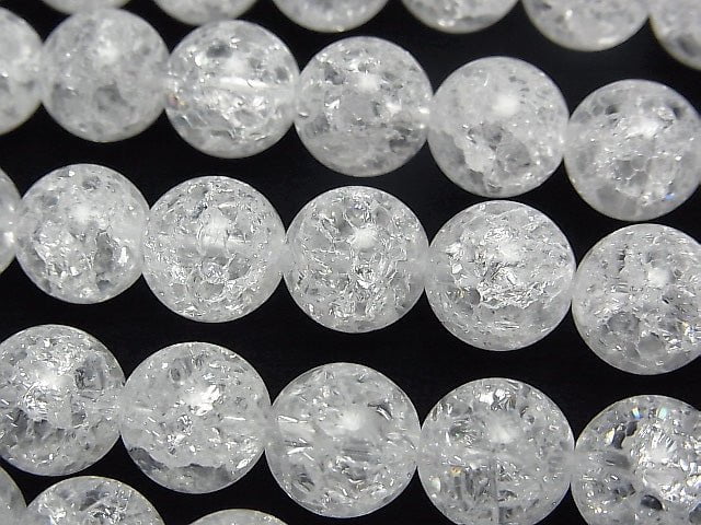 Cracked Crystal  Round 10mm 1strand beads (aprx.15inch/36cm)