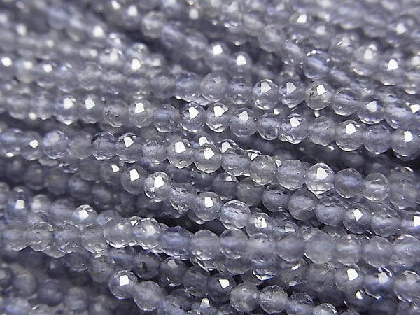 [Video]High Quality! Iolite AAA Faceted Round 2.5mm  1strand beads (aprx.13inch/32cm)