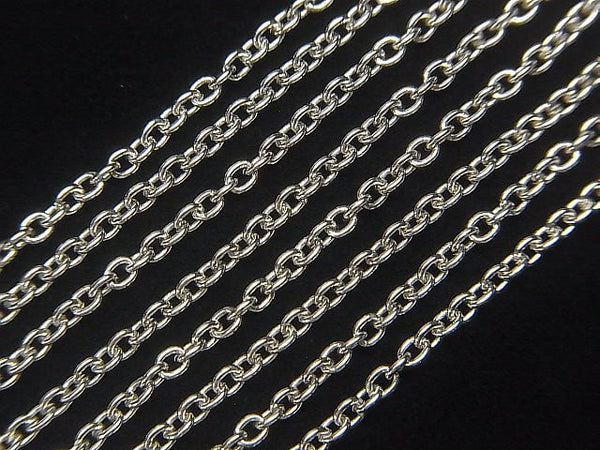 Silver925 Cable Chain 2 mm Rhodium Plated 10 cm $1.39!