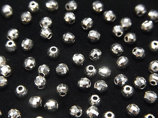 Silver925  Faceted Round 3mm  No coating  20pcs $3.79