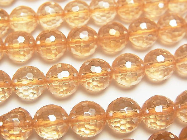 [Video] Golden Aura Crystal Quartz  128Faceted Round 8mm half or 1strand beads (aprx.15inch/38cm)