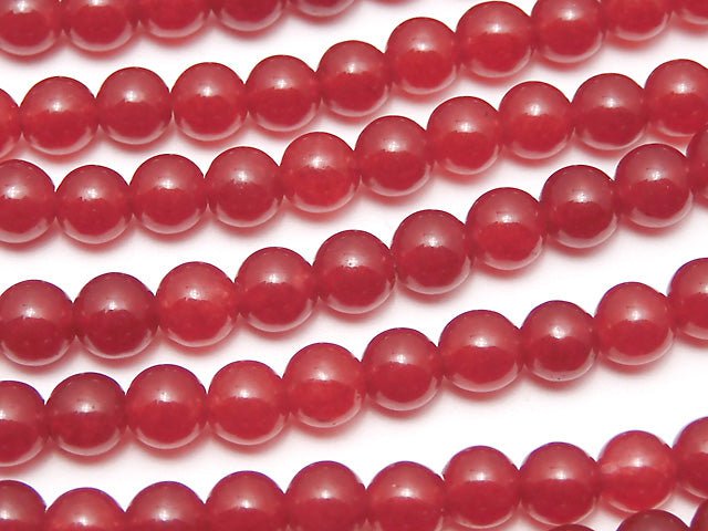 1strand $2.79! Red Jade Round 4mm 1strand beads (aprx.15inch / 38cm)