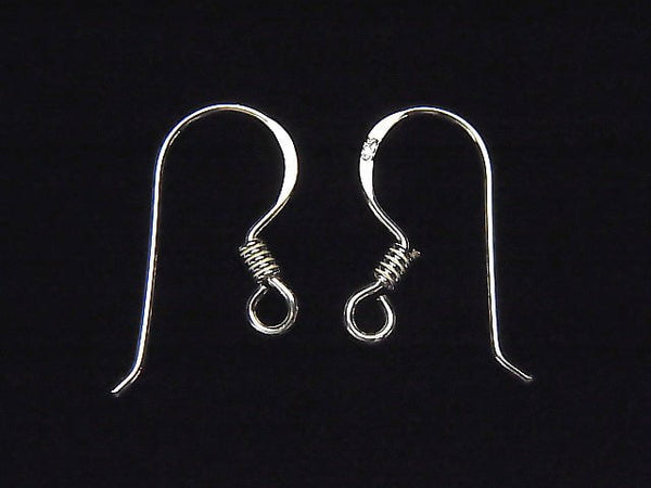 Silver925 Earwire 15 x 9 mm No coating 2 pairs (4 pieces)