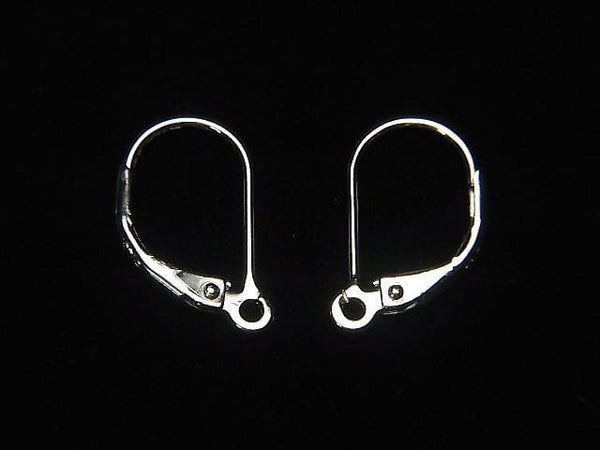 Silver925 Earrings French Hook Rhodium Plated 1pair $4.79!