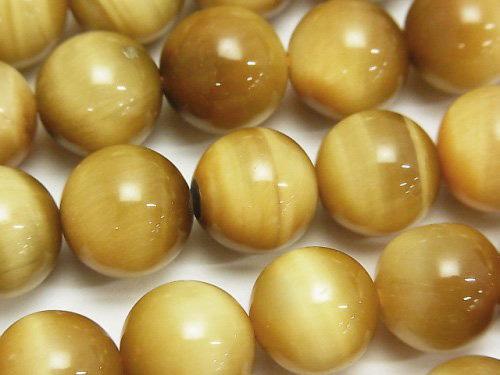 [Video] Golden Tiger's Eye AAA Round 12mm 1/4 or 1strand beads (aprx.15inch / 36cm)