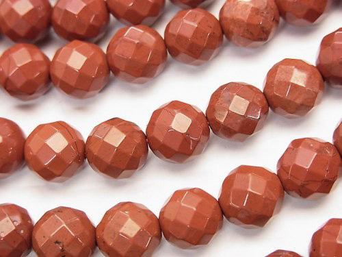 1strand $8.79! Red Jasper AAA 64Faceted Round 8mm 1strand beads (aprx.15inch / 37cm)