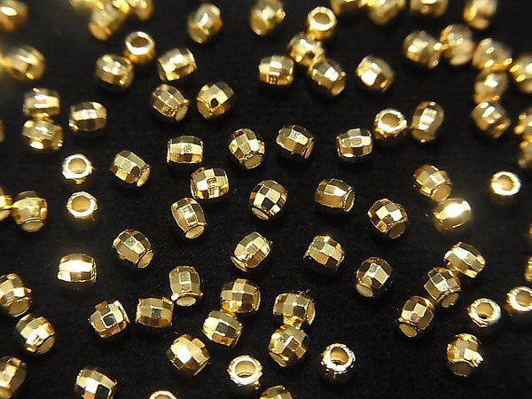 Silver925  Faceted Round 2.5mm  18KGP 20pcs $3.19