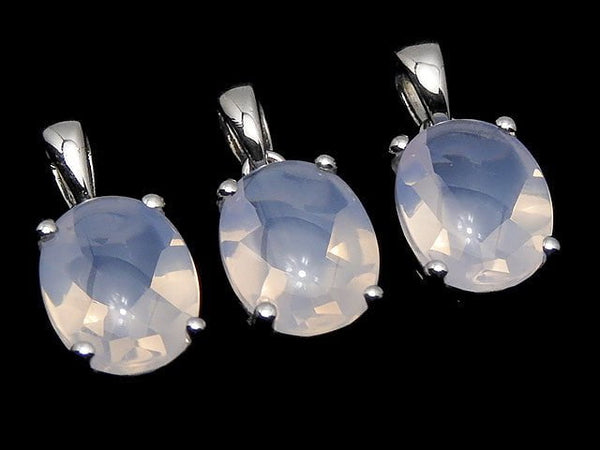 [Video] High Quality Scorolite AAA Oval Faceted  Pendant 9x7mm Silver925