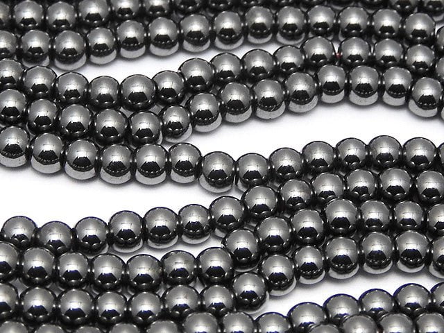 [Video] Magnetic! Hematite  Round 3mm 1strand beads (aprx.15inch/38cm)