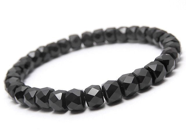 1strand $12.99! High Quality!  Onyx AAA Faceted Button Roundel 7x7x5mm 1strand (Bracelet)