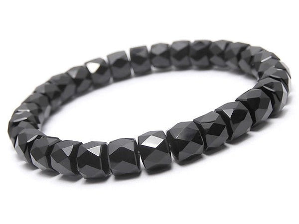 1strand $15.99! High Quality!  Onyx AAA Faceted Button Roundel 8x8x6mm 1strand (Bracelet)