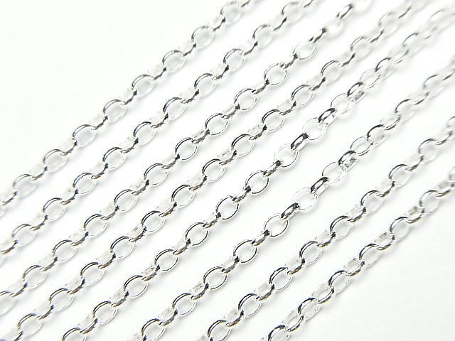 Silver925 Long Rollo Chain 1.8 mm Sterling Silver Finish 10 cm $0.89!