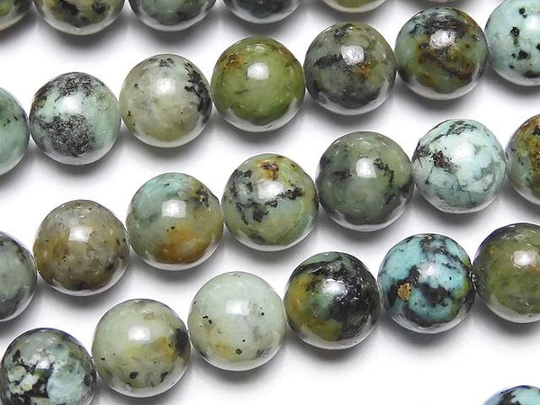 [Video] African Turquoise  Round 8mm 1strand beads (aprx.15inch/38cm)