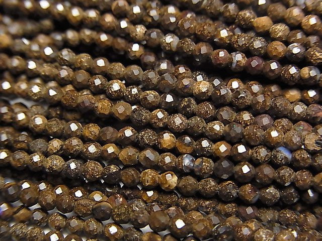 High Quality! 1strand $14.99! Australian Boulder Opal AA Faceted Round 2mm 1strand beads (aprx.15inch / 38cm)