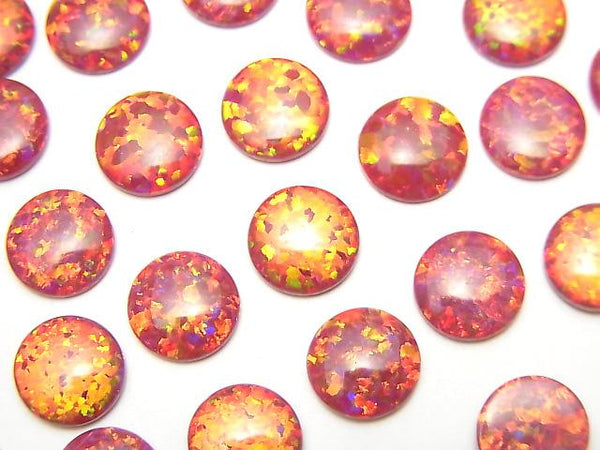 [Video]Kyoto Opal Round Cabochon 8 x 8 x 1.5 mm [red] 2 pcs $5.79!