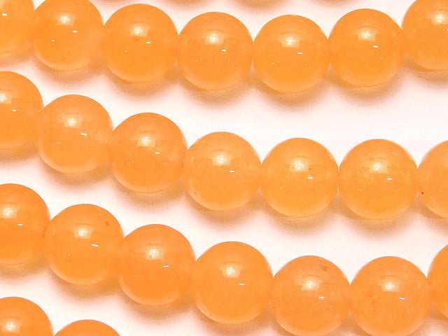 Orange Jade Round 8mm 1strand beads (aprx.15inch / 36cm)