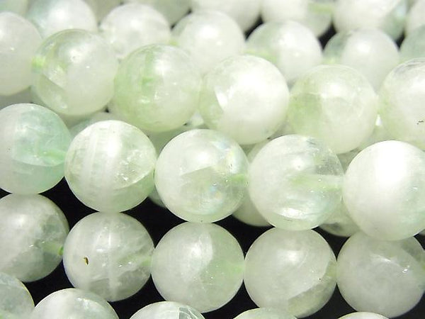 [Video]Green Fluorite Quartz Round 12 mm half or 1 strand beads (aprx.15 inch / 36 cm)