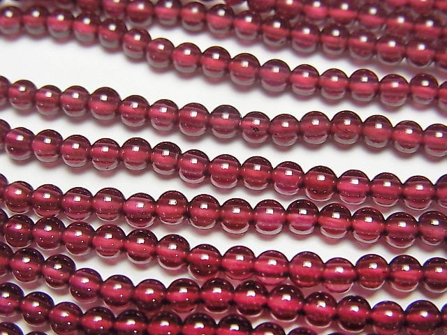 Garnet AAA- Round 3mm 1strand beads (aprx.15inch/38cm)
