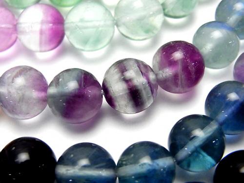 [Video] Fluorite AAA - Round 10mm color gradation 1strand beads (aprx.15inch / 37cm)