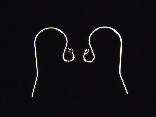 Silver925 Earwire 21x12mm with Round balls 2pairs (4 pieces)