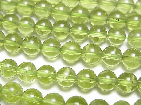 [Video] Peridot AAA- Round 6mm 1/4 or 1strand beads (aprx.15inch / 38cm)