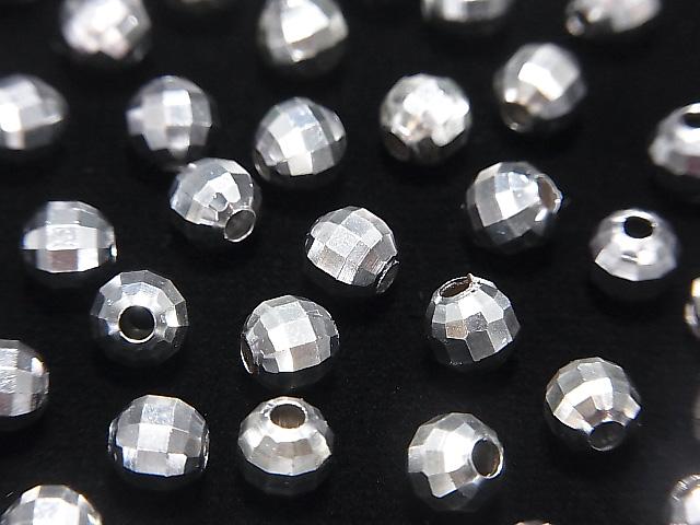 Silver925  Faceted Round 5mm  No coating  5pcs $2.49