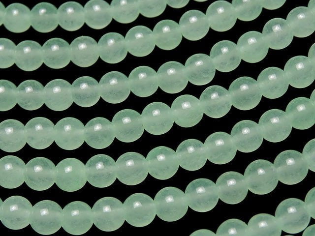 Pastel Green Jade Round 4mm 1strand beads (aprx.15inch / 38cm)