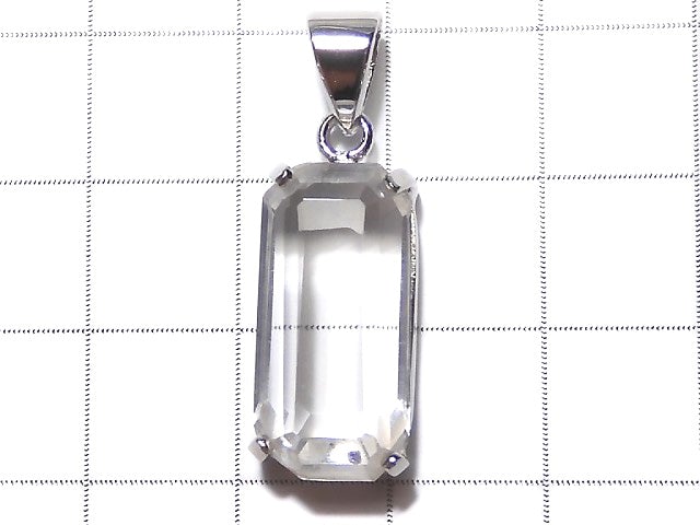 [Video] [One of a kind] Fluorite in Quartz Faceted Tube Pendant Silver925 NO.22