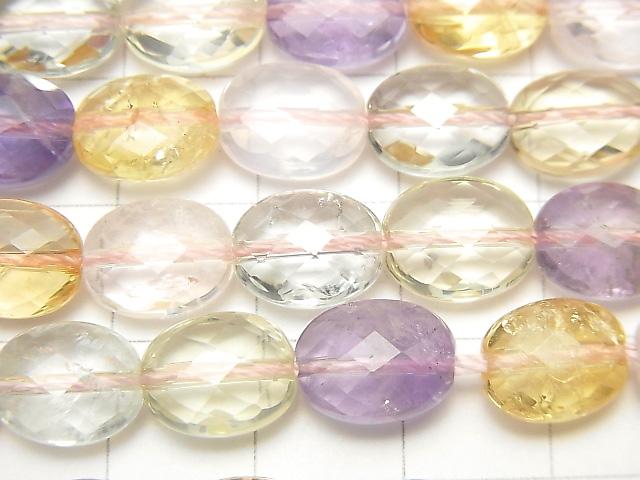 [Video]High Quality Mixed Stone AAA- Faceted Oval 10x8x5mm 1/4 or 1strand beads (aprx.15inch/38cm)