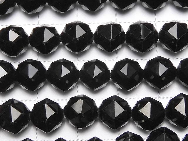 [Video] High Quality! Black Spinel AAA Star Faceted Round 8mm 1/4 or 1strand beads (aprx.15inch / 36cm)