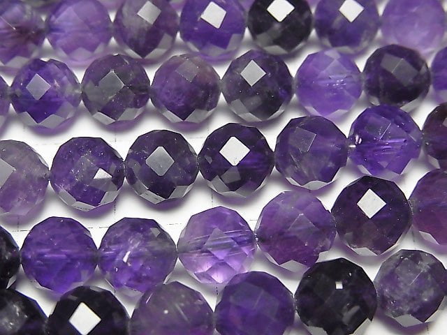 [Video] High Quality! Amethyst AA+ 64Faceted Round 8mm 1strand beads (aprx.15inch / 36cm)