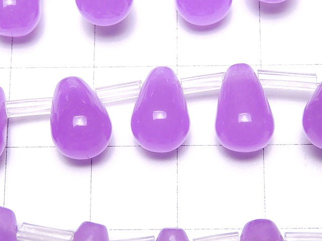 1strand $7.79! Purple color Jade Drop 10 x 7 x 7 mm 1strand beads (aprx.15 inch / 38 cm)