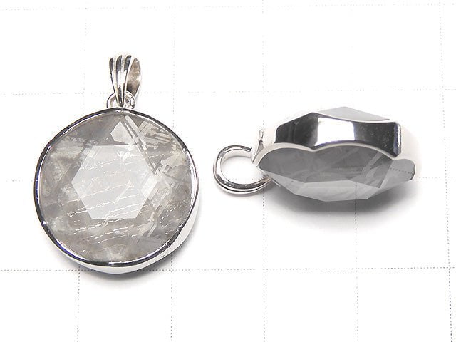 [Video] Meteorite Natural Color Pendant Both Side Finish 17mm Silver925