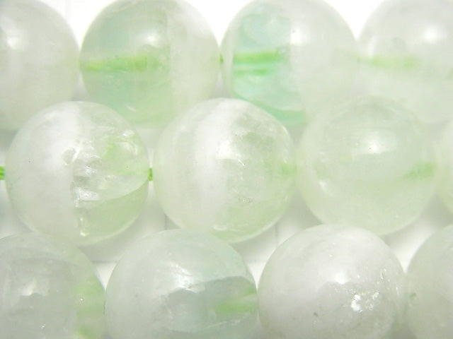 [Video]Green Fluorite Quartz Round 12 mm half or 1 strand beads (aprx.15 inch / 36 cm)