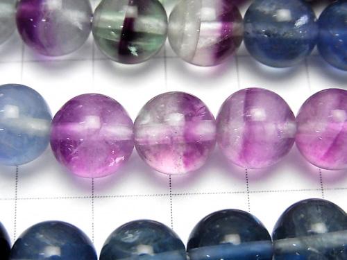 [Video] Fluorite AAA - Round 10mm color gradation 1strand beads (aprx.15inch / 37cm)