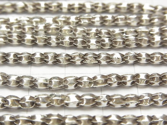 Karen Hill Tribe Silver  Line Carved Rice 4x4x4mm 1/4 or 1strand beads (aprx.26inch/64cm)