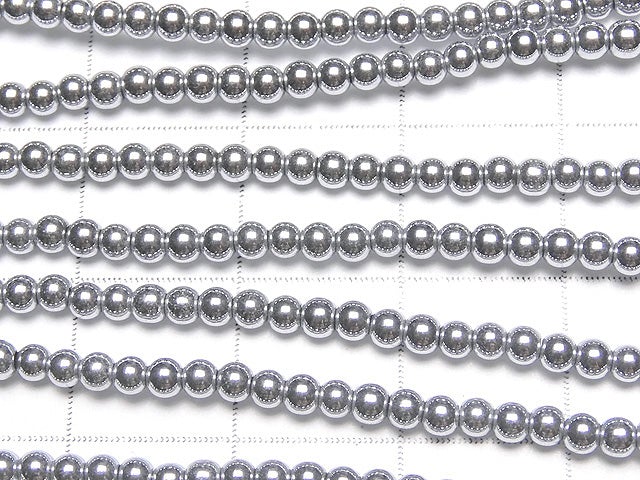 [Video] 1strand $3.79! Hematite Round 2mm Silver coating 1strand beads (aprx.15inch / 38cm)