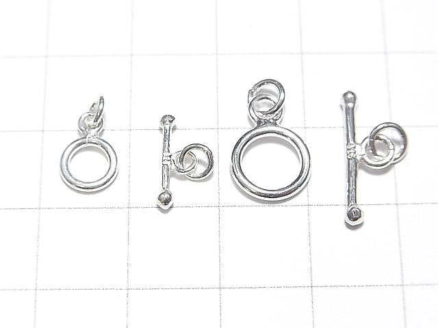 Silver925 Toggle 6mm, 9mm with Jump Ring No coating 1pair