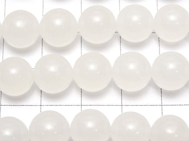 White Jade Round 10mm 1strand beads (aprx.15inch / 37cm)