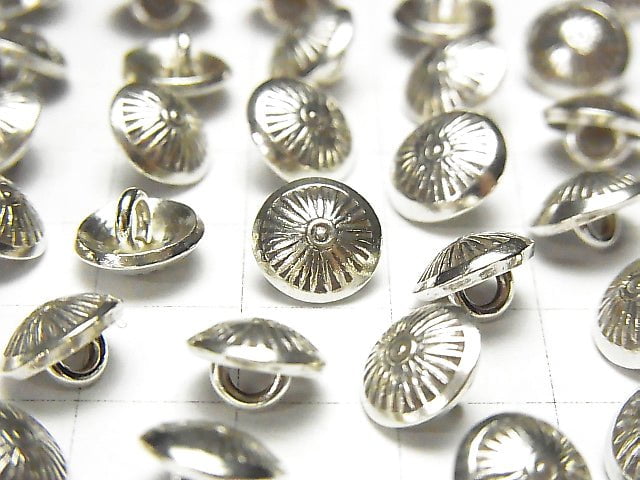 Karen Silver Coin Charm (Concho) 9x9x6mm 1pc