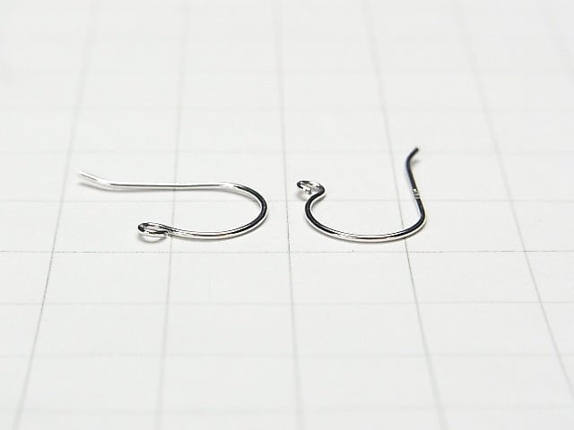 Silver925  Earwire 16x10mm Rhodium Plated  2pairs $2.39