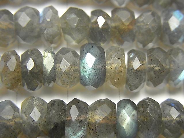 [Video]High Quality Labradorite AAA Faceted Button Roundel  half or 1strand beads (aprx.13inch/33cm)
