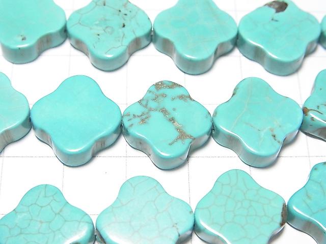 1strand $5.79! Magnesite Turquoise Flower motif 14 x 14 x 4 mm 1 strand beads (aprx.15 inch / 36 cm)